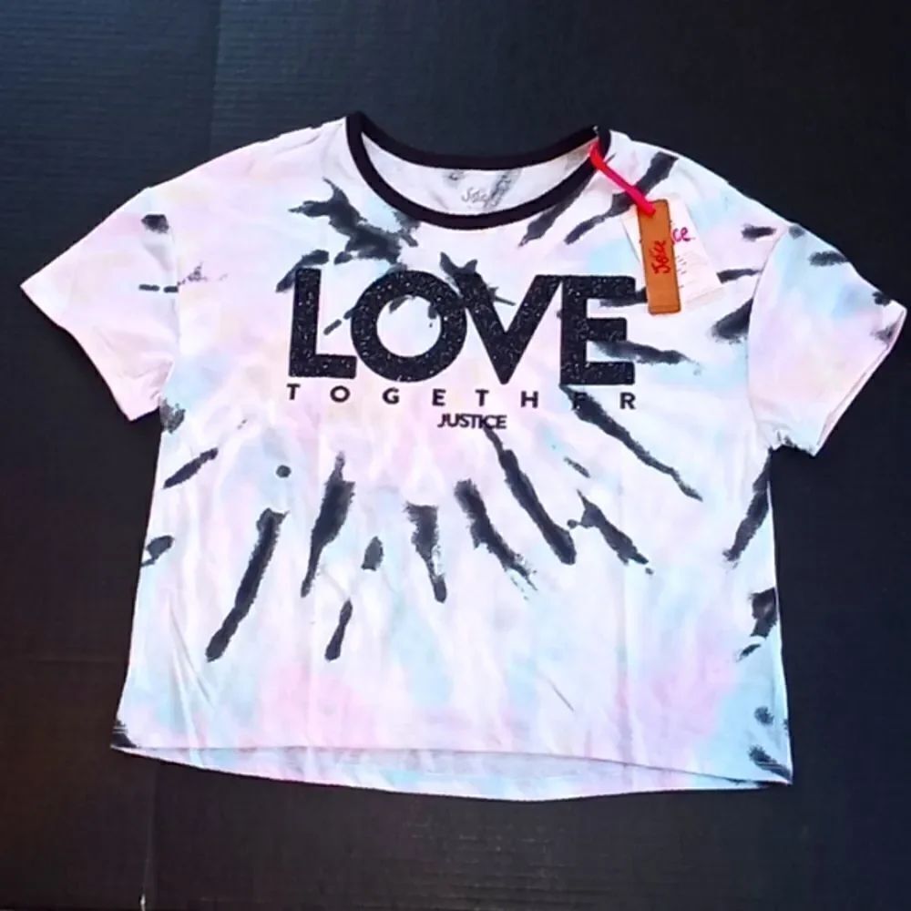Justice Girls Tie Dyed Cropped T Shirt